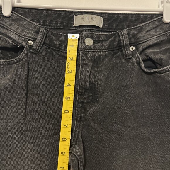 we the free People jeans Denim Women Black Size 28 Ankle Flare Casual Low Rise - Picture 4 of 6